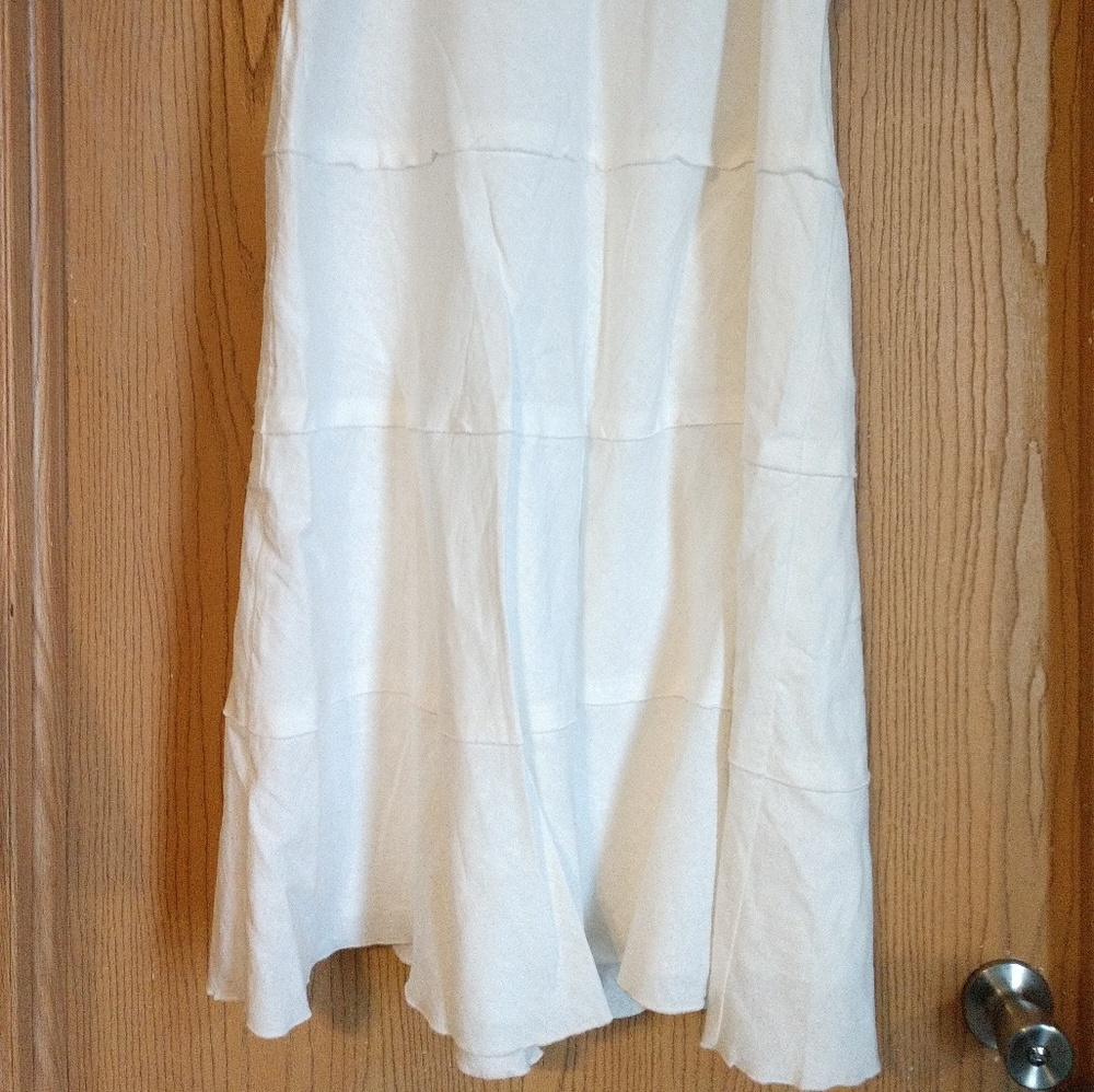 Ros & Ali white linen maxi